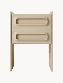 Nachttisch Space, Mitteldichte Holzfaserplatte (MDF), Hellbeige, B 45 x H 63 cm