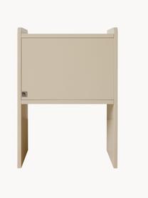 Table de chevet Space, MDF, Beige clair, larg. 45 x prof. 63 cm