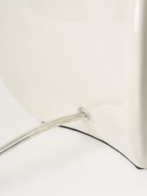 Lampada da tavolo grande con base in ceramica Kash, Paralume: lino, Struttura: metallo rivestito, Bianco, bianco latte, Ø 38 x Alt. 68 cm