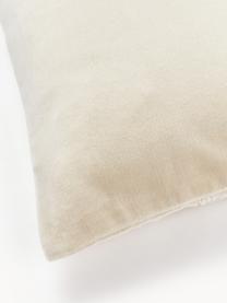 Abstrakte Samt-Kissenhülle Phoenix, 100 % Baumwolle, Samt, Off White, B 45 x L 45 cm