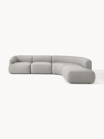 Modulares Ecksofa Sofia (4-Sitzer), Bezug: 100 % Polypropylen Der ho, Gestell: Fichtenholz, Spanplatte, , Füße: Kunststoff Das in diesem , Webstoff Grau, B 319 x T 298 cm, Eckteil rechts