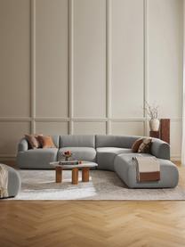 Canapé d'angle modulable 4 places Sofia, Tissu gris, larg. 318 x prof. 298 cm, méridienne à droite