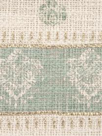 Kissenhülle Jasmine und Quasten, 100% Baumwolle, Cremeweiß, Salbeigrün, B 30 x L 50 cm