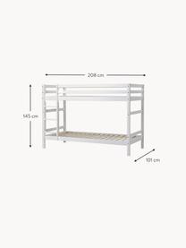 Kinder-Etagenbett Eco Dream aus Kiefernholz, 90 x 200 cm, Massives Kiefernholz, Schichtholz

Dieses Produkt wird aus nachhaltig gewonnenem, FSC®-zertifiziertem Holz gefertigt., Kiefernholz, weiß lackiert, B 90 x L 200 cm