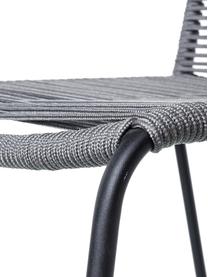 Gartenstühle Suture mit Kunststoff-Geflecht, 2 Stück, Beine: Edelstahl, lackiert, Grau, B 53 x T 53 cm