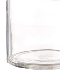 Kleines Vasen-Set Kassandra mit Deckel, 2er-Set, Vase: Glas, Deckel: Edelstahl, Transparent, Messingfarben, Set mit verschiedenen Grössen