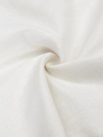 Federa arredo in lino bianco con orlo rialzato Mira, 51% lino, 49% cotone, Bianco, Larg. 30 x Lung. 50 cm