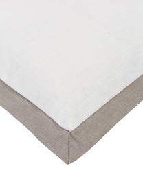 Housse de coussin rectangulaire lin blanc Mira, 51 % lin, 49 % coton, Blanc, larg. 30 x long. 50 cm