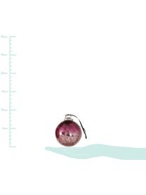 Kerstballenset Emilia, 4-delig, Rozetinten, lila, Ø 8 cm