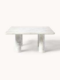 Table basse en marbre Mabel, Marbre, Blanc, marbré, larg. 80 x haut. 80 cm