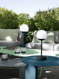 Lámpara de mesa regulable para exterior Mooon, portátil, Pantalla: polietileno, Blanco, gris antracita, Ø 14 x Al 41 cm