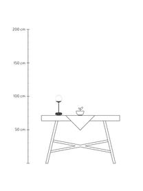 Mobile Dimmbare Aussentischlampe Mooon, Lampenschirm: Polyethylen, Weiss, Anthrazit, Ø 14 x H 41 cm