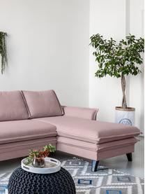 Sofá cama rinconero Charming Charlie, con espacio de almacenamiento, Tapizado: 100% poliéster tacto de l, Estructura: madera, aglomerado, Rosa palo, An 228 x F 150 cm