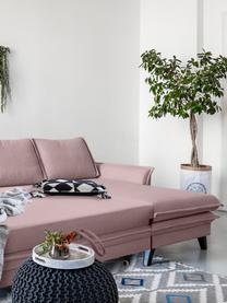 Sofá cama rinconero Charming Charlie, con espacio de almacenamiento, Tapizado: 100% poliéster tacto de l, Estructura: madera, aglomerado, Rosa palo, An 228 x F 150 cm