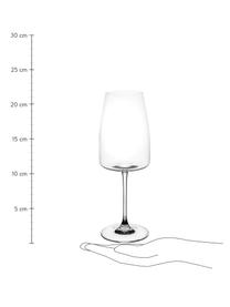 Copas de vino blanco de cristal Moinet, 6 uds., Cristal, Transparente, Ø 8 x Al 22 cm, 450 ml