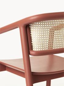 Židle s područkami a vídeňskou pleteninou Gali, Terakotová, béžová, Š 56 cm, H 55 cm