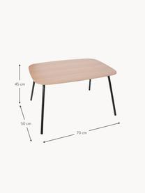 Mesa infantil Oakee, Patas: metal pintado, Madera de haya, negro, An 70 x Al 45 cm