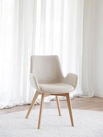 Židle s područkami Drimsdale, 2 ks, Světle béžová, dubové dřevo, Š 59 cm, H 59 cm