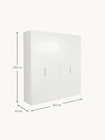 Drehtürenschrank Madison 4-türig, inkl. Montageservice, Korpus: Holzwerkstoffplatten, lac, Weiß, B 202 x H 230 cm