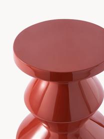 Table d'appoint ronde Zig Zag, Plastique, laqué, Rouge, Ø 36 x haut. 46 cm