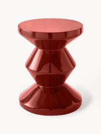 Table d'appoint ronde Zig Zag, Plastique, laqué, Rouge, Ø 36 x haut. 46 cm