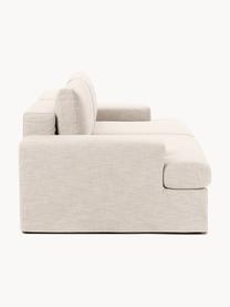Canapé modulable 3 places avec revêtement amovible Russell, Tissu beige clair, larg. 206 x prof. 103 cm