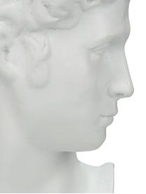Bougeoir design David, Polyrésine, Blanc, larg. 9 x haut. 22 cm