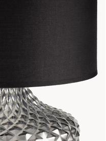 Lampada da comodino grande in vetro Brilliant Jewel, Paralume: tessuto, Grigio, nero, Ø 32 x Alt. 56 cm