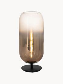 Lampe à poser soufflée bouche Gople, tailles variées, Brun, noir, Ø 21 x haut. 49 cm