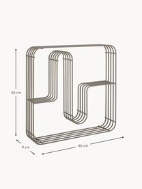 Półka ścienna z metalu Curva, Stal malowana proszkowo, Greige, matowy, S 46 x D 46 cm