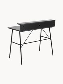 Bureau Pascal, Noir, larg. 100 x prof. 55 cm