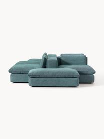 Sofa modułowa XL Felix, Tapicerka: 100% poliester Dzięki tka, Nogi: tworzywo sztuczne Ten pro, Turkusowo-zielona tkanina, B 360 x T 240 cm