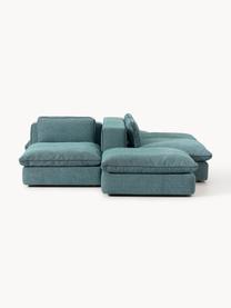 Sofa modułowa XL Felix, Tapicerka: 100% poliester Dzięki tka, Nogi: tworzywo sztuczne Ten pro, Turkusowo-zielona tkanina, B 360 x T 240 cm