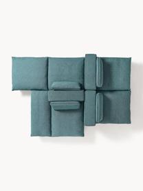 Salon lounge modulable XL Felix, Tissu vert turquoise, larg. 360 x prof. 240 cm