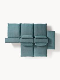 Salon lounge modulable XL Felix, Tissu vert turquoise, larg. 360 x prof. 240 cm