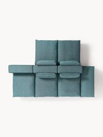 Salon lounge modulable XL Felix, Tissu vert turquoise, larg. 360 x prof. 240 cm