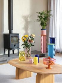 Skleněná váza Marshmallow, V 25 cm, Sklo, Světle růžová, Ø 12 cm, V 25 cm