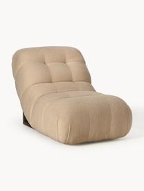 Teddy-Loungesessel Stanley, Bezug: Teddy (100 % Polyester) D, Gestell: Massives Akazienholz, Sch, Teddy Hellbraun, B 82 x T 132 cm