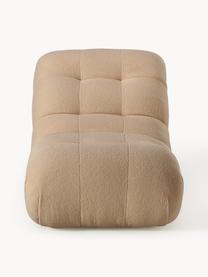 Teddy-Loungesessel Stanley, Bezug: Teddy (100 % Polyester) D, Gestell: Massives Akazienholz, Sch, Teddy Hellbraun, B 82 x T 132 cm