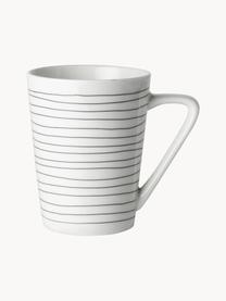 Tasses à thé design Eris Loft, 4 pièces, Porcelaine, Blanc, noir, Ø 8 x haut. 10 cm, 300 ml