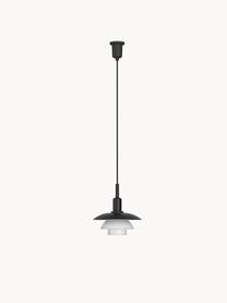 Lámpara de techo soplada artesanalmente PH 3/3, Pantalla: aluminio con pintura en p, Cable: cubierto en tela, Negro, blanco, Ø 29 x Al 30 cm