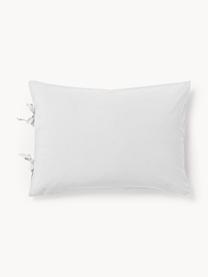 Taie d'oreiller en percale de coton délavé Leonie, Gris clair, larg. 50 x long. 70 cm