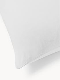 Taie d'oreiller en percale de coton délavé Leonie, Gris clair, larg. 50 x long. 70 cm