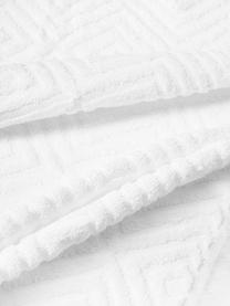 Asciugamano in varie misure con motivo a rilievo Jacqui, Bianco, Asciugamano, Larg. 50 x Lung. 100 cm, 2 pz