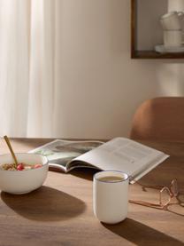 Tasses à café en porcelaine Facile, 2 pièces, Porcelaine robuste de haute qualité (env. 50 % kaolin, 25 % quartz et 25 % feldspath), Blanc cassé avec bordure bleu foncé, Ø 8 x haut. 11 cm, 385 ml