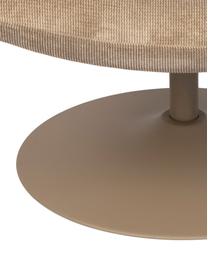 Cord-Loungesessel Bubba in Beige, Bezug: 90% Polyester, 10% Nylon), Gestell: Eukalyptussperrholz, Webstoff Beige, B 67 x T 81 cm