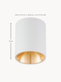 LED-Deckenspot Marty, Weiß, Goldfarben, Ø 10 x H 12 cm