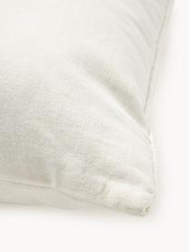 Bestickte Baumwoll-Kissenhülle Izad mit Hoch-Tief-Struktur, Bezug: 100 % Baumwolle, Off White, Hellbeige, Ocker, B 45 x L 45 cm