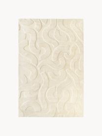 Tapis en laine tissé à la main Clio, Blanc crème, larg. 160 x long. 230 cm (taille M)