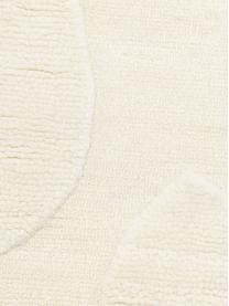 Handgewebter Wollteppich Clio mit Hoch-Tief-Struktur, Flor: 100 % Wolle, Cremeweiss, B 160 x L 230 cm (Grösse M)
